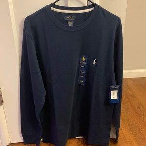 Brand New long sleeve navy blue Polo shirt.